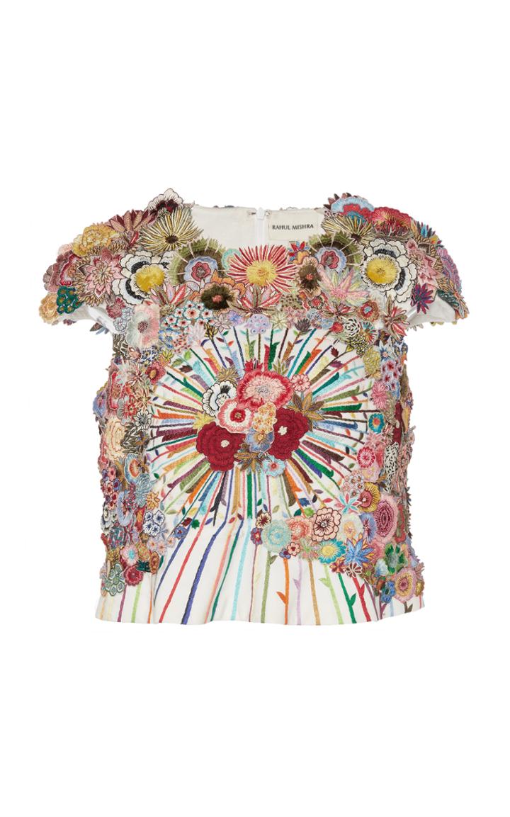 Rahul Mishra Wild Flower Peplum Top
