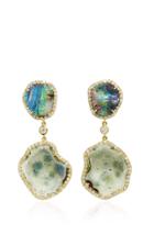 Kimberly Mcdonald Light Geode And Boulder Opal Double Drop Earrings