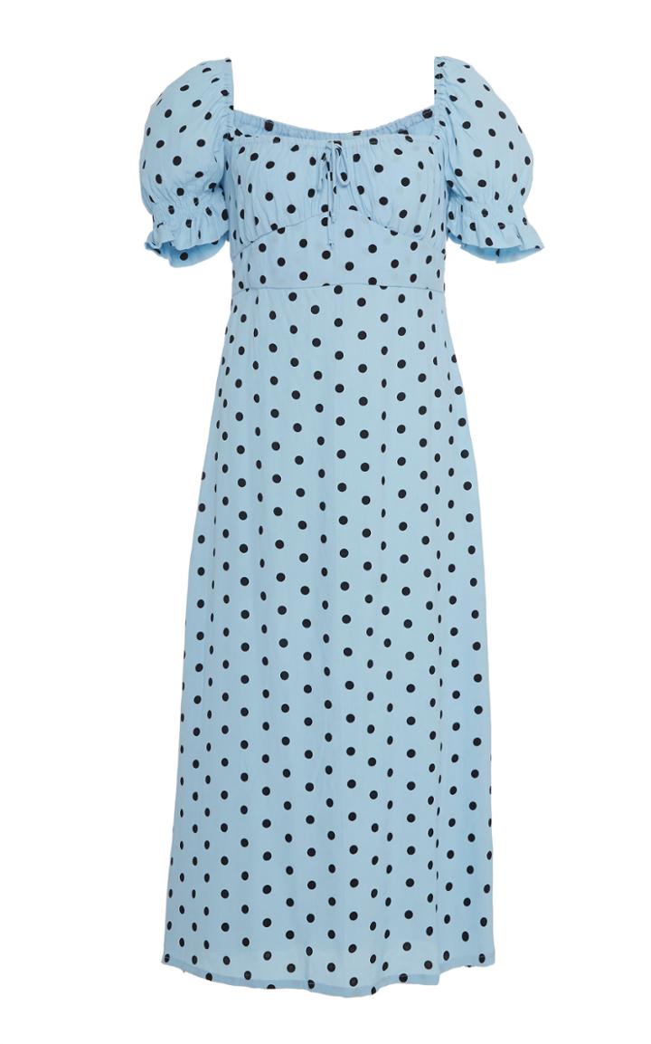 Faithfull The Brand Evelyn Polka Dot Midi Dress