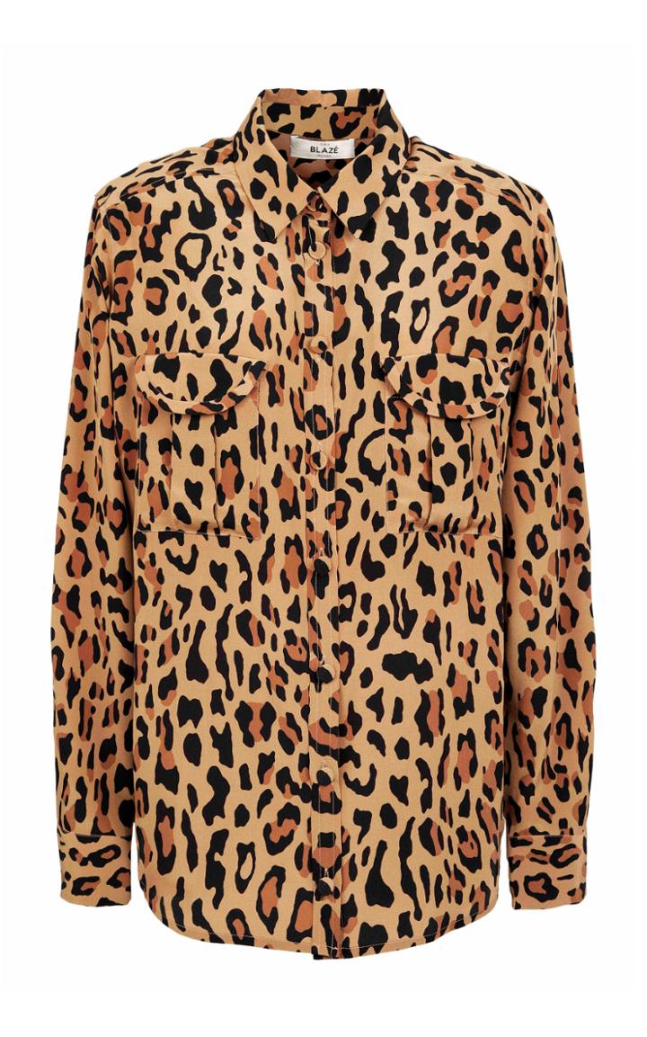 Moda Operandi Blaz Milano Simba Berber Leopard Silk Shirt