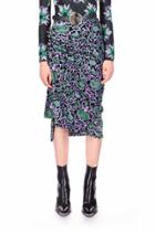 Moda Operandi Paco Rabanne Ruched Metallic Jacquard-knit Midi Skirt