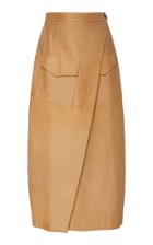 Bouguessa Leather Wrap Skirt