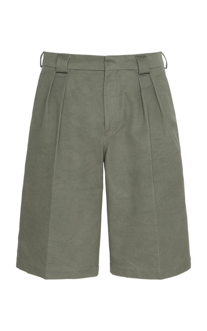 Jacquemus Pleated Cotton-twill Shorts