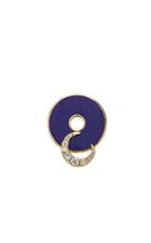 Foundrae Blue Crescent Enamel Disk Pendant