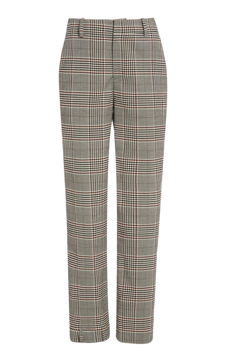 Monse Plaid Upside Down Skinny Leg Pants