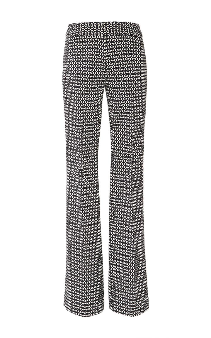 Lela Rose Geometric Jacquard Sam Pant