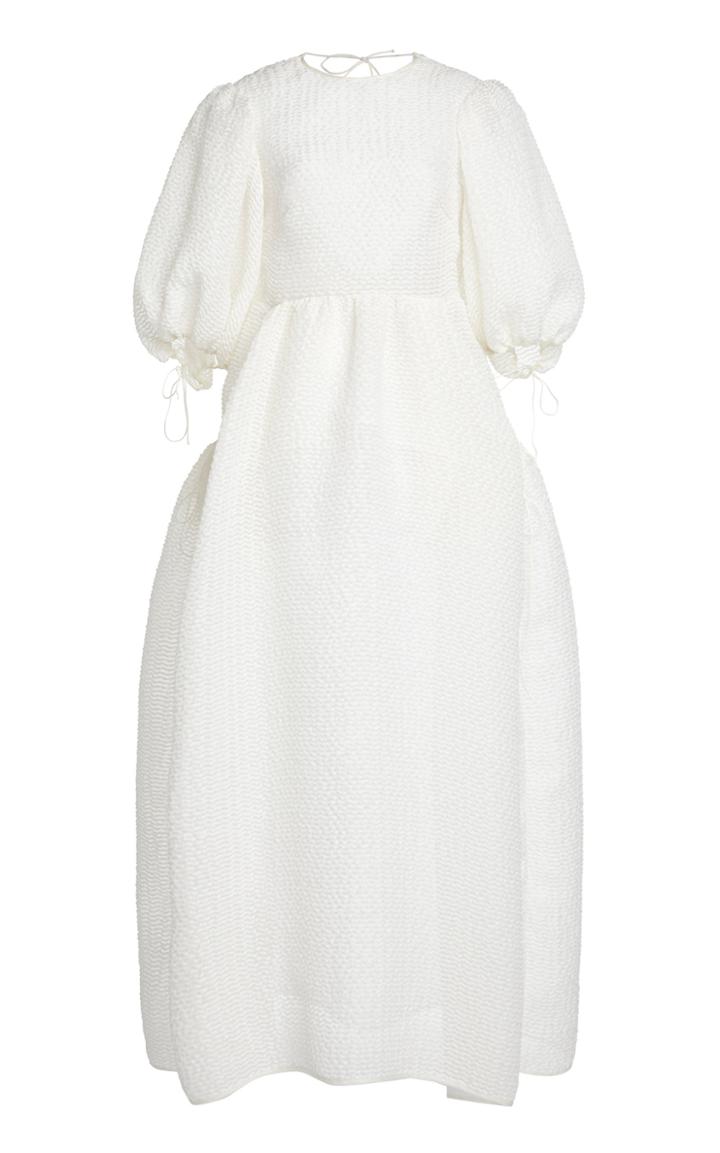 Moda Operandi Cecilie Bahnsen Lola Puffed-sleeve Cotton-blend Dress