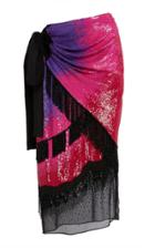 Prabal Gurung Hary Draped Sequin Silk Skirt