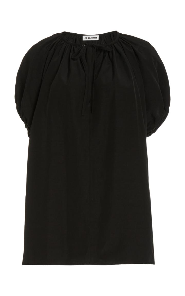 Jil Sander Ninette Tie-front Linen-blend Top