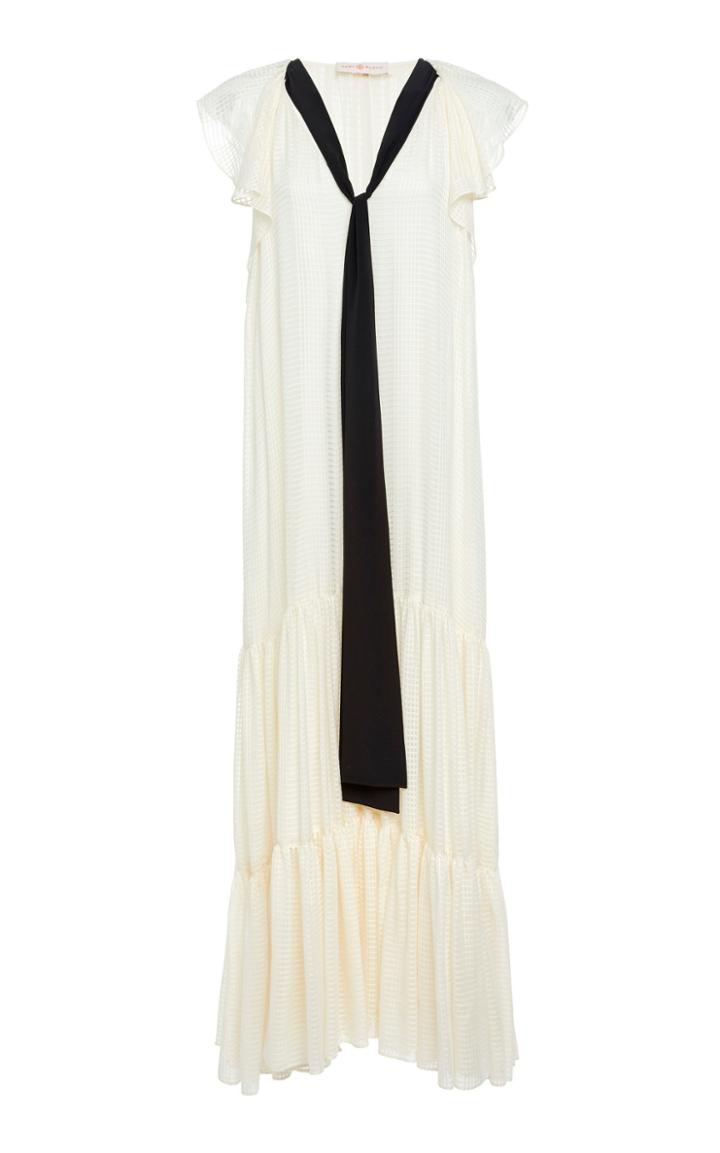 Tory Burch Textured Georgette Maxi Dress