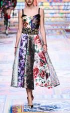 Moda Operandi Dolce & Gabbana Patchwork Jacquard Midi Dress