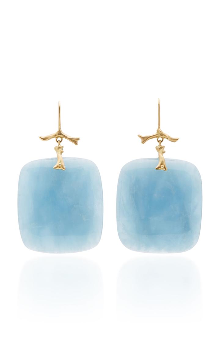 Annette Ferdinandsen M'o Exclusive: One-of-a-kind Aquamarine Branch Earrings