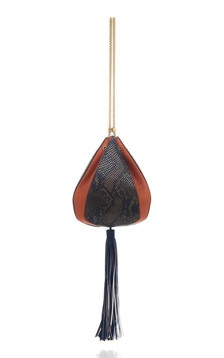 The Volon Cindy Snake Effect Leather Tassel Bag