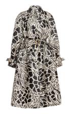 Moda Operandi Alberta Ferretti Animal Printed Nylon Trench Coat Size: 36