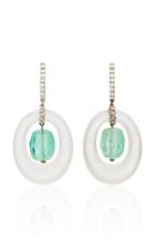 Sorab & Roshi One-of-a-kind Crystal & Emerald Drop Earrings