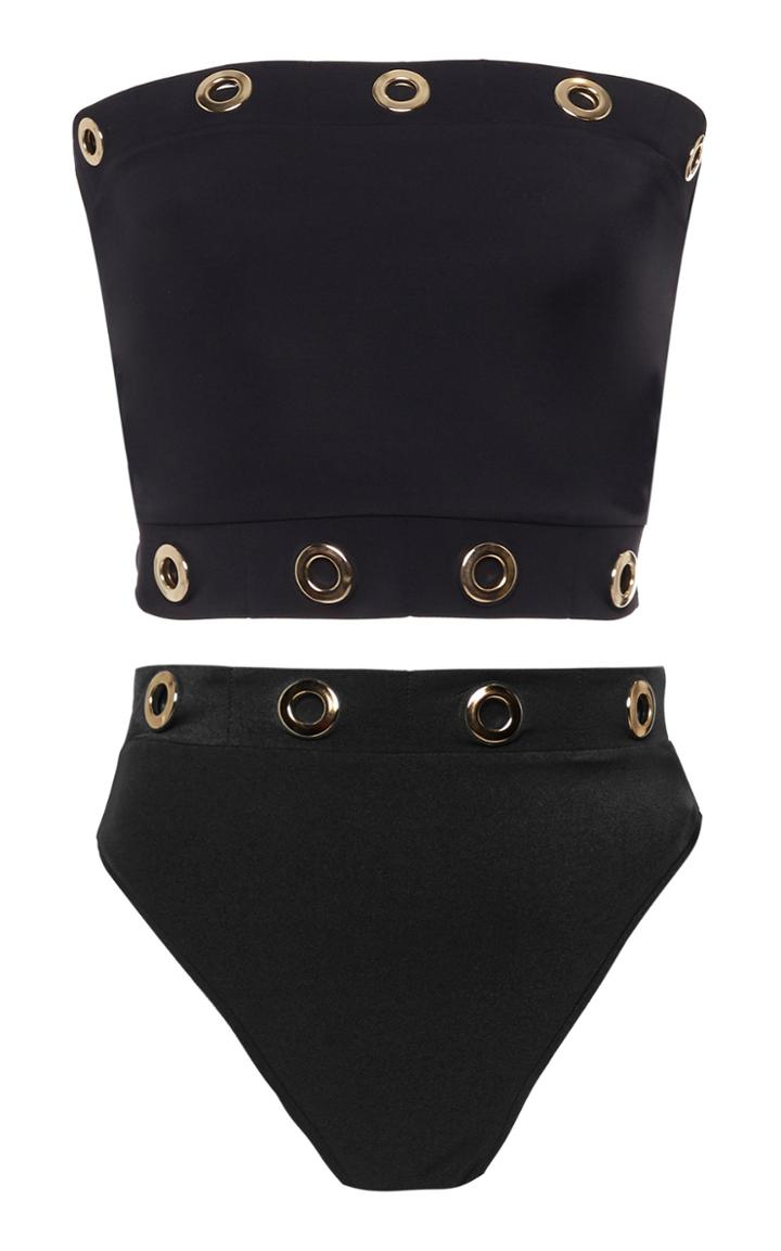 Oye Swimwear Sansa Strapless Grommet Bikini