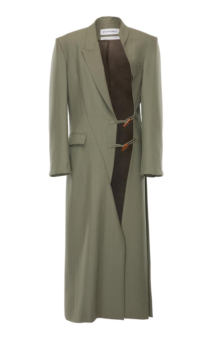 Situationist Classic Wool-blend Side Opening Coat
