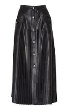 Huishan Zhang Bailley Plisse Faux Leather Midi Dress