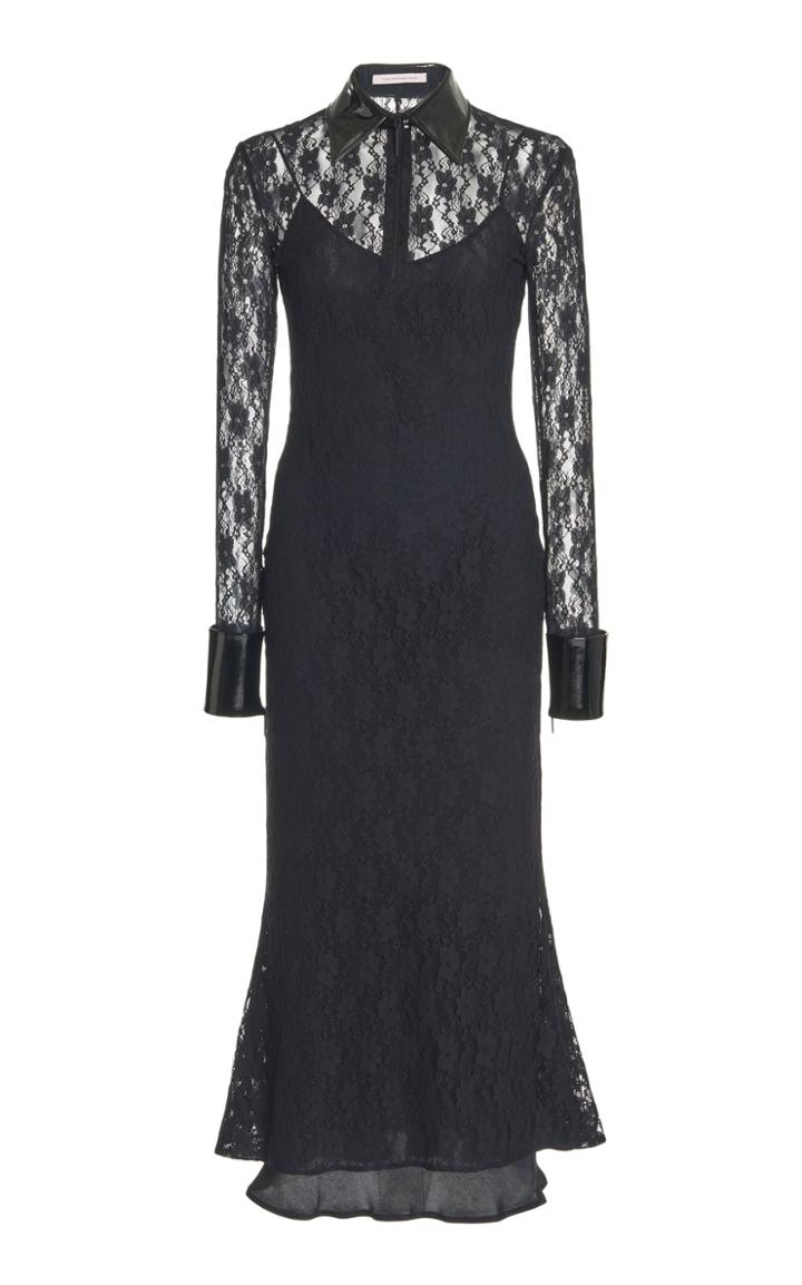 Christopher Kane Bell-sleeve Lace Midi Dress