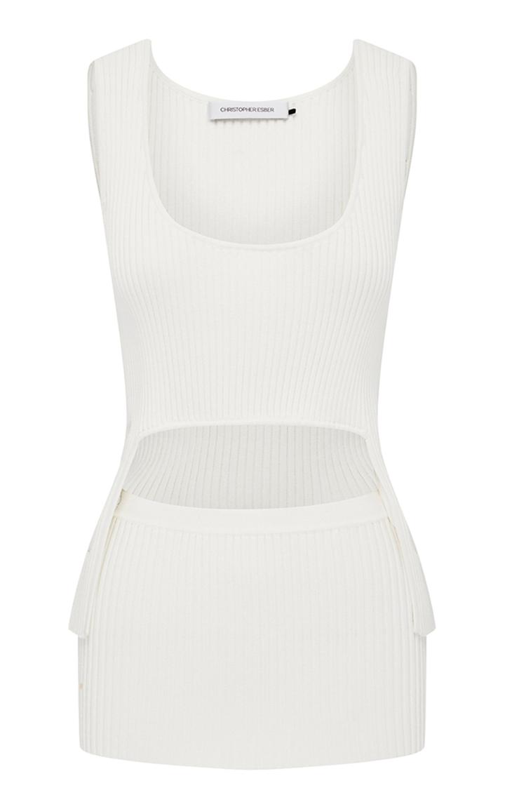 Christopher Esber Scoop Neck Crop Tank