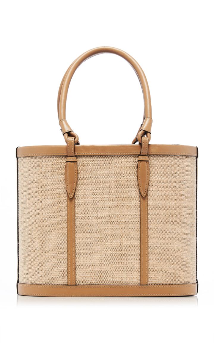 Hunting Season Two-tone Nappa Leather Basket Tote
