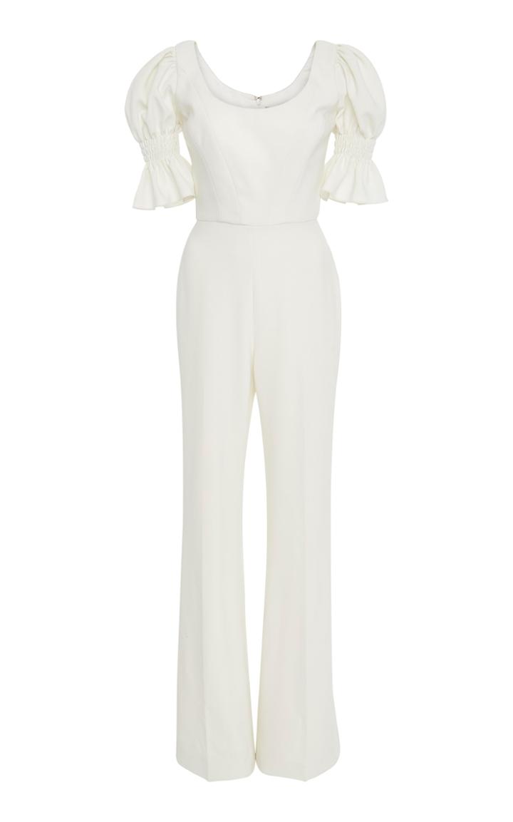 Christian Siriano Smocked Sleeve Jumpsuit