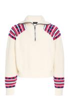 Alanui Artic Ice Half-zip Jacquard Ribbed Pullover Sweater