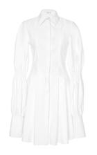 Adeam Pleated Shirt Dress With Smocking Detail