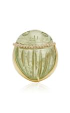 Moda Operandi Kimberly Mcdonald One Of A Kind Green Beryl Scarab Dome Ring Size: 9