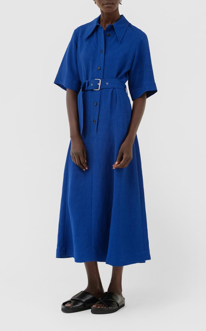 Moda Operandi Co Gathered Waist Shirt Dress