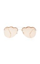 Moda Operandi Miu Miu Aviator-style Metal Sunglasses