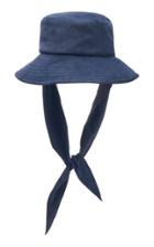 Lola Hats Tie Me Down Tie-detailed Suede Bucket Hat