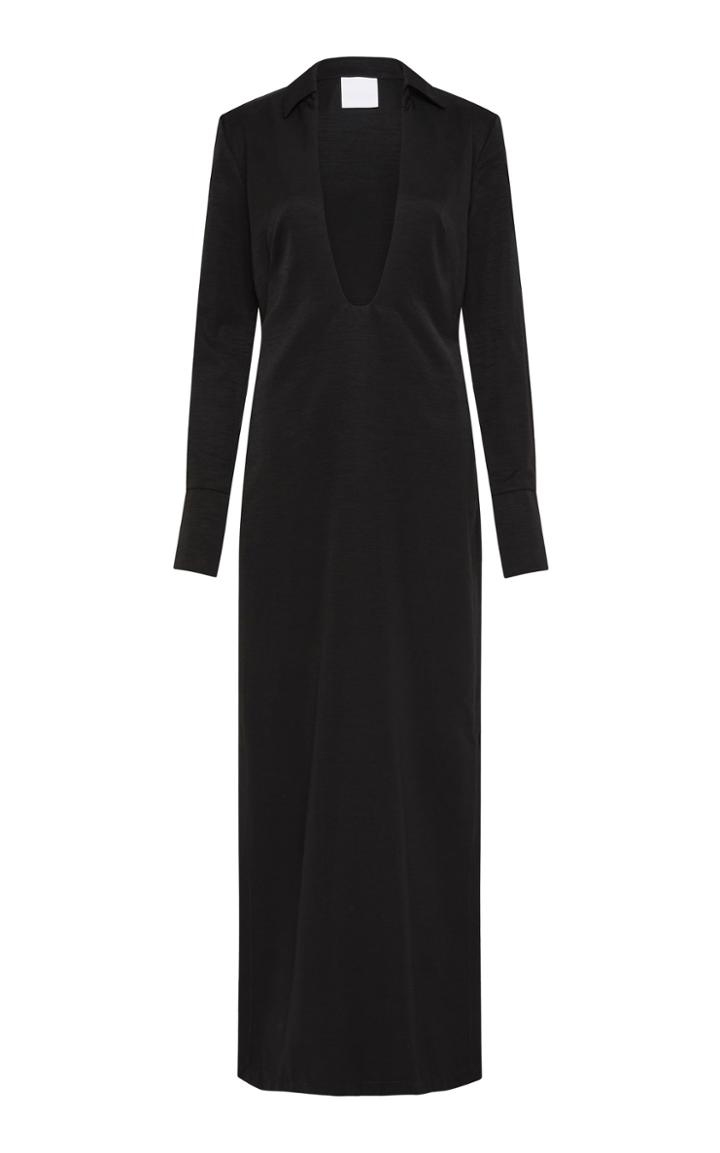 Moda Operandi Paris Georgia Tom Long Sleeve Plunging V-neck Dress