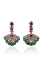 Sanjay Kasliwal 18k Gold Silver And Multi-stone Earrings