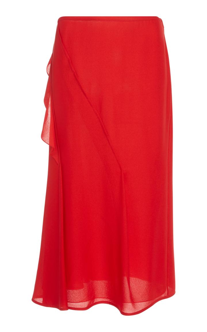 Victoria Beckham Midi Ruffle Skirt
