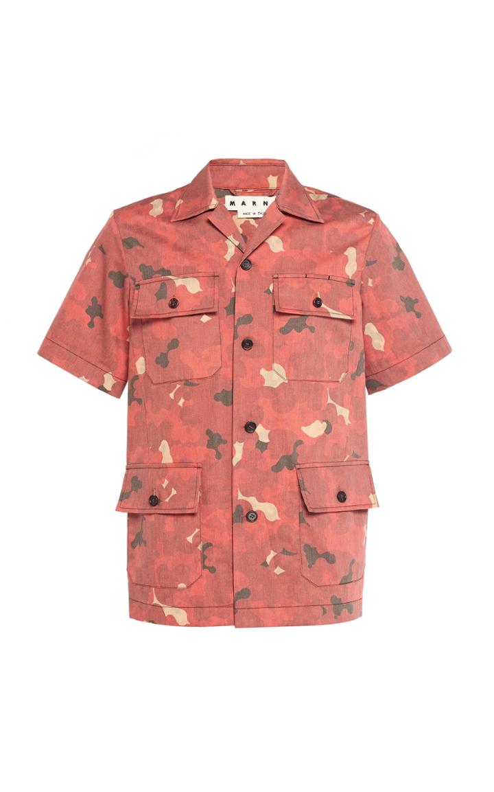 Marni Printed Front Pocket Short Sleeved Shirt