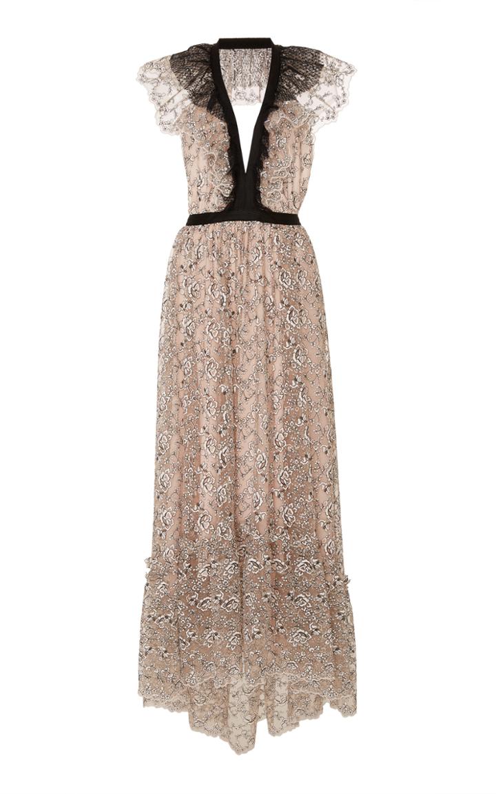 Philosophy Di Lorenzo Serafini Ruffle And Lace Maxi Dress