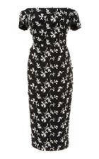 Lela Rose Off The Shoulder Bow Back Dress