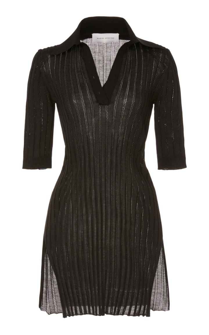 Marina Moscone Cotton-silk Blend Polo Tunic