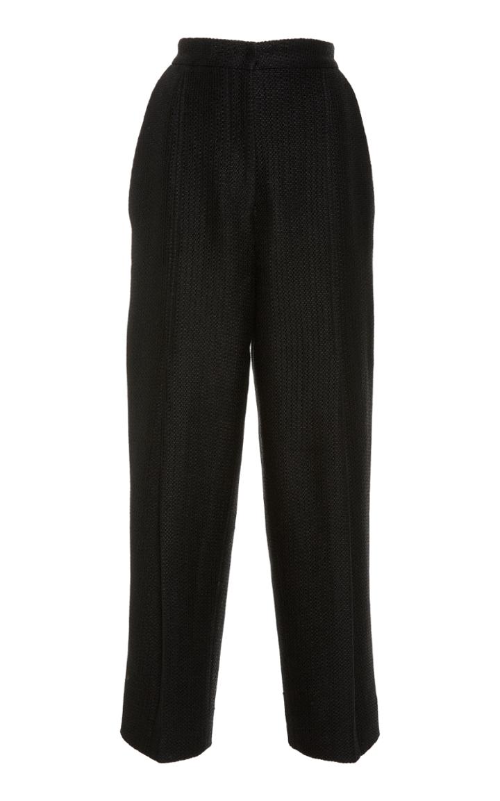 Carolina Herrera Woven Pleated Pant