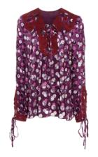Anna Sui Cosmos Satin Burnout Top