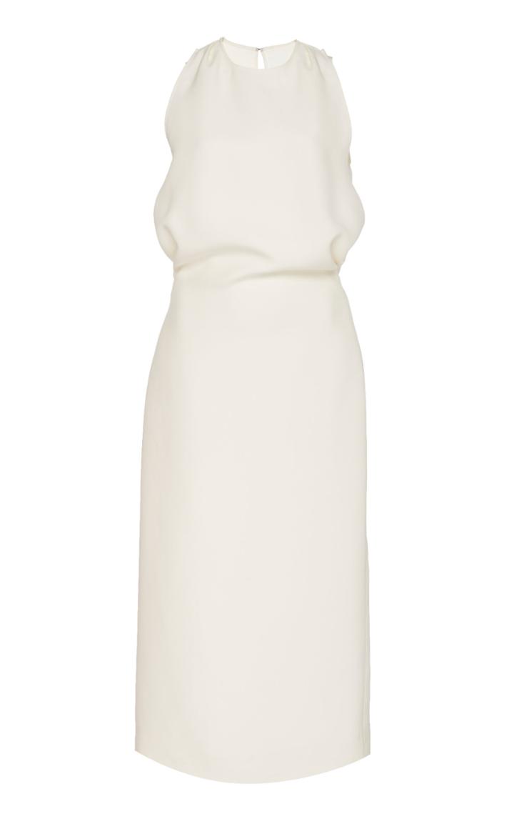 Helmut Lang Slit Crepe Midi Dress