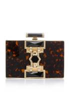 Judith Leiber Couture Ridget Rectangle Resin Crystal And Brass Clutch