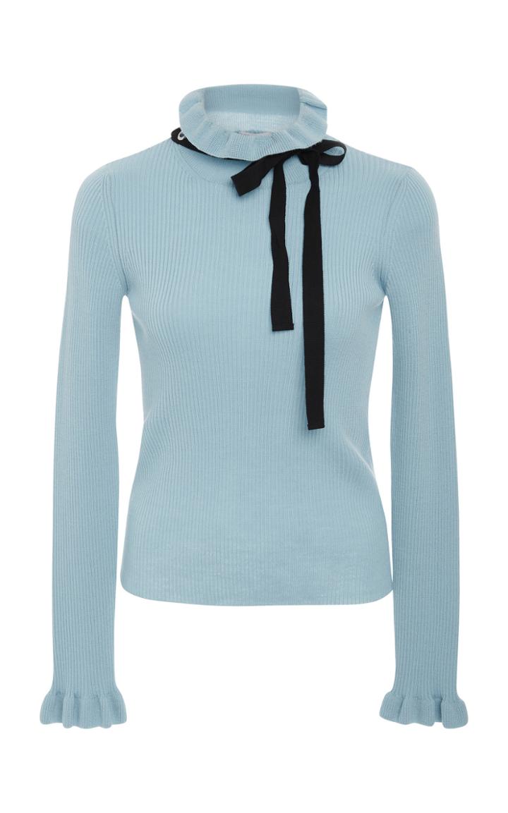 Red Valentino Neck Tie Sweater