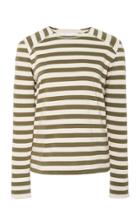 Ganni Striped Cotton Jersey Top