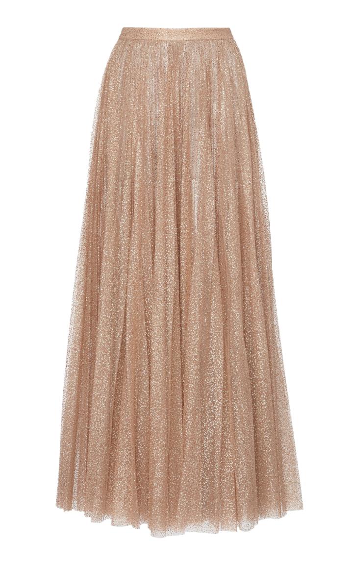 Ralph & Russo Metallic Tulle Maxi Skirt