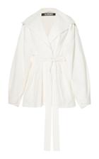 Jacquemus Claudia Belted Short Linen Coat