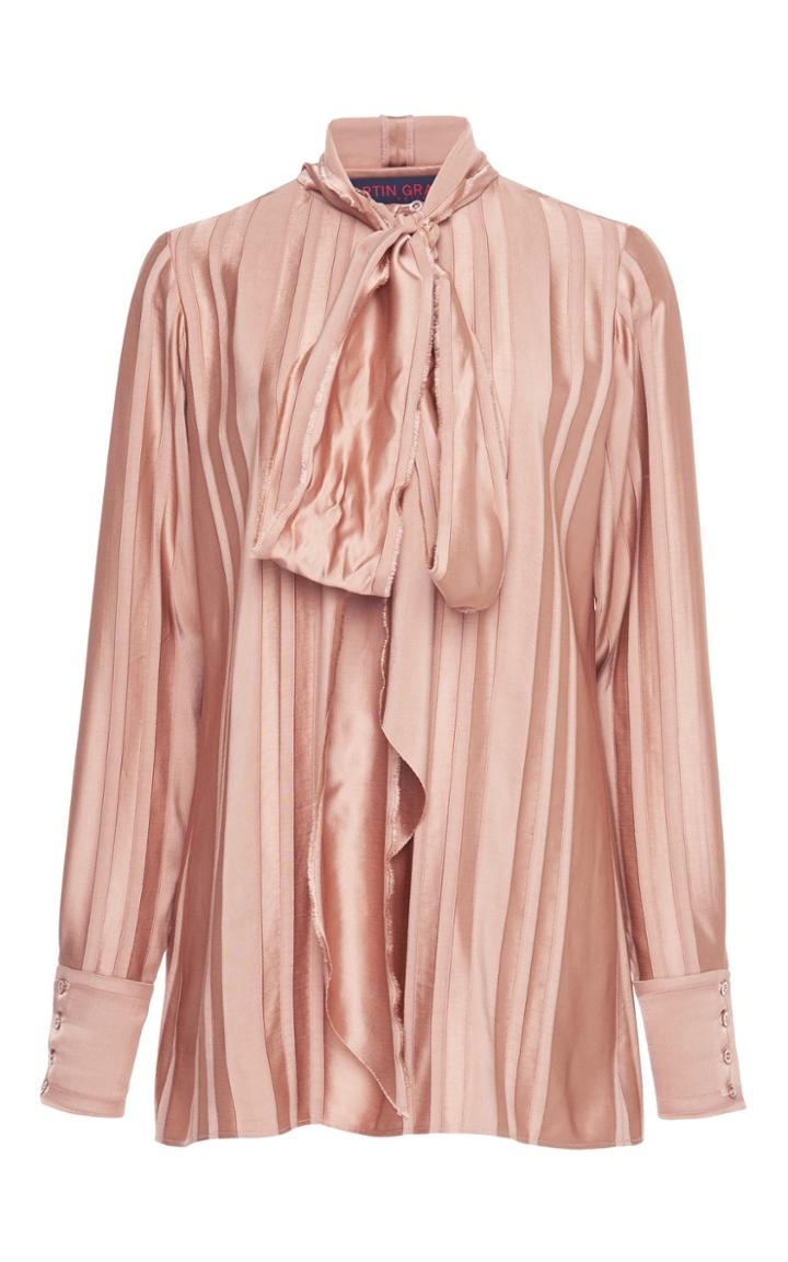 Martin Grant Bow Tie Long Sleeve Blouse