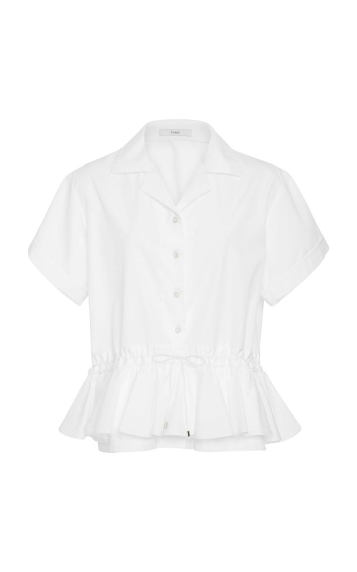 Tome Drawstring Ruffle Shirt