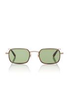 Garrett Leight Steiner 47 Square-frame Gold-tone Sunglasses